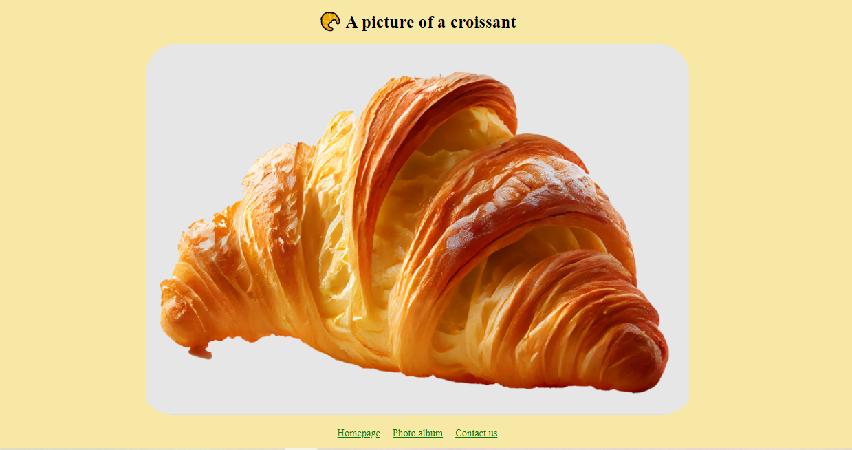 A picture of the croissant bakery page